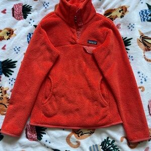 Patagonia Orange Fleece Pullover